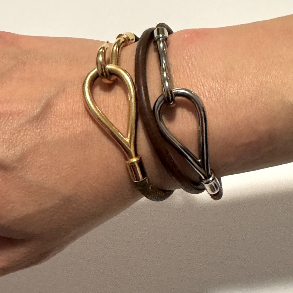 Hermes Gold and Black Bracelets